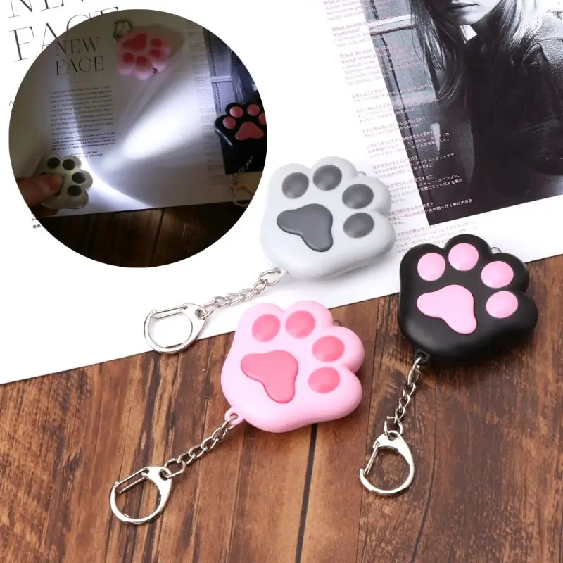 

Cartoon Cat Paw Key Chain Sound Light LED Flashlight Key Ring Fashion Jewelry