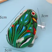 10 шт./лот, оптом, садовые украшения, Оловянная лягушка прыгающая лягушка заводные детская игрушка, небольшой подарок