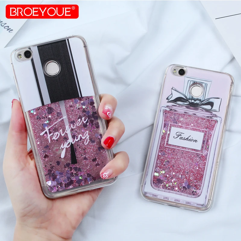 

Liquid Glitter Case For Xiao Redmi Note 5 Pro Note 4 4X Cartoon Flower Bottle Quicksand Case For Xiaomi Redmi 4X 4A 5A Note 5