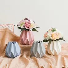 Европейская фарфоровая модная ваза с бриллиантами, керамическая ваза с цветами, для кабинета, прихожей, для дома, для рабочего стола, для украшения свадебного стола