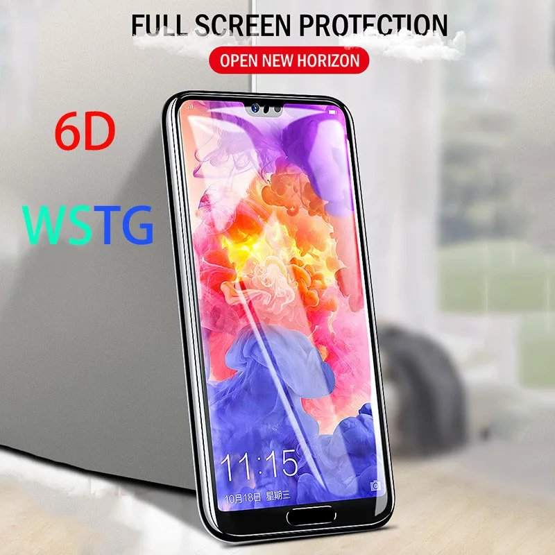 

6D Tempered Glass Full HD Screen Protector Edge Cover For Huawei Honor 9i Nova 3 3i 2i 9Lite 7A 7C 7X Y6 2018 8E Protective film