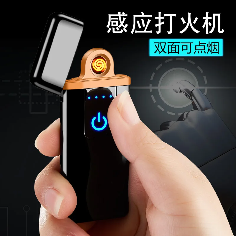 Новинка ультратонкая зажигалка с USB зарядкой Электронная сенсорным экраном