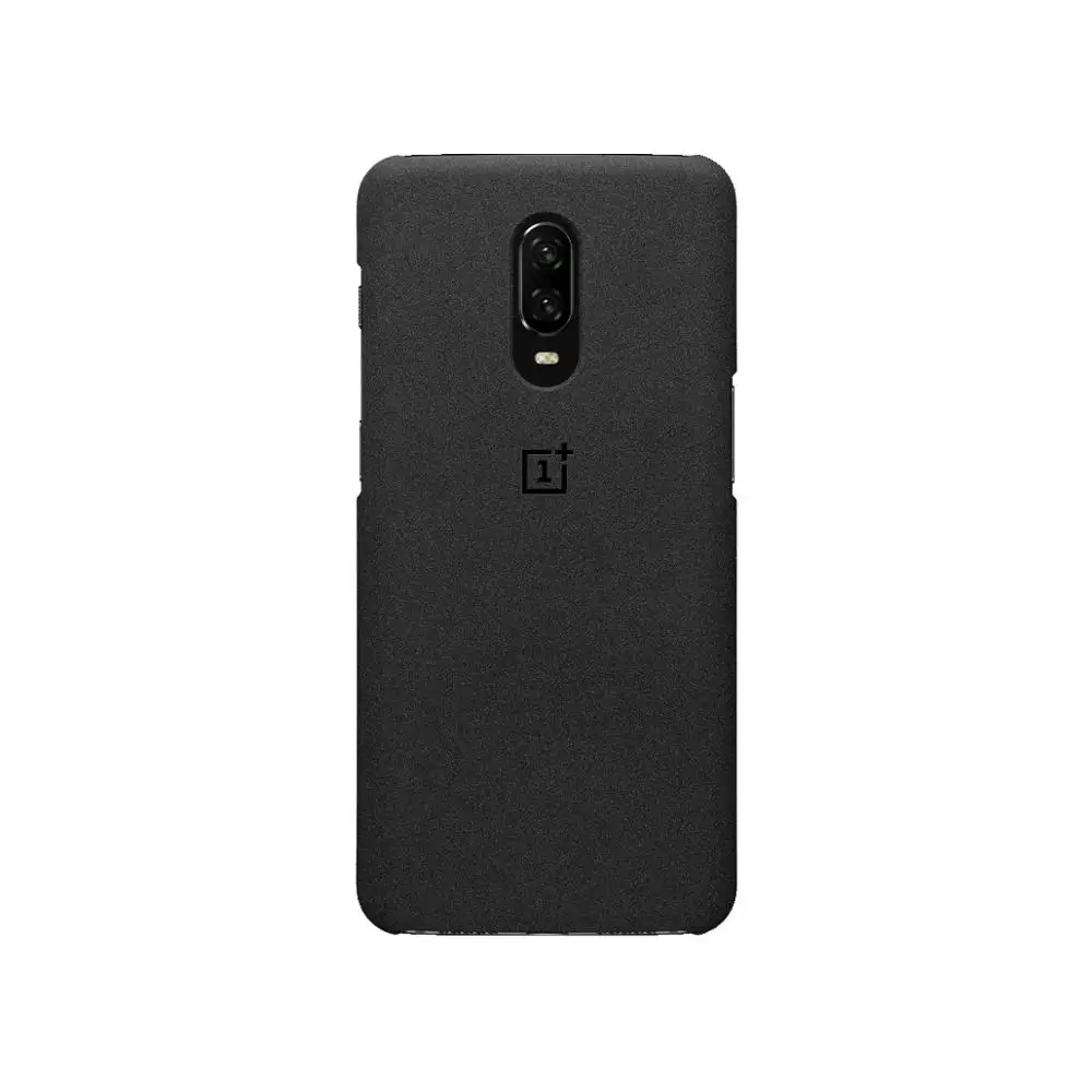 A6013 Официальный чехол для OnePlus 6t 1+ 6T OnePlus 6 на заказ силиконовый песчаник нейлон Karbon бампер кожаный откидной Чехол - Цвет: Sandstone Black