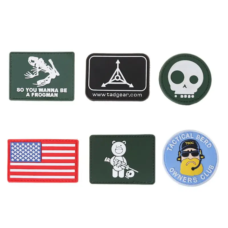 

3D PVC Rubber Badge Tactical Morale Armband Backpack Clothing Badge Soft Patch W20