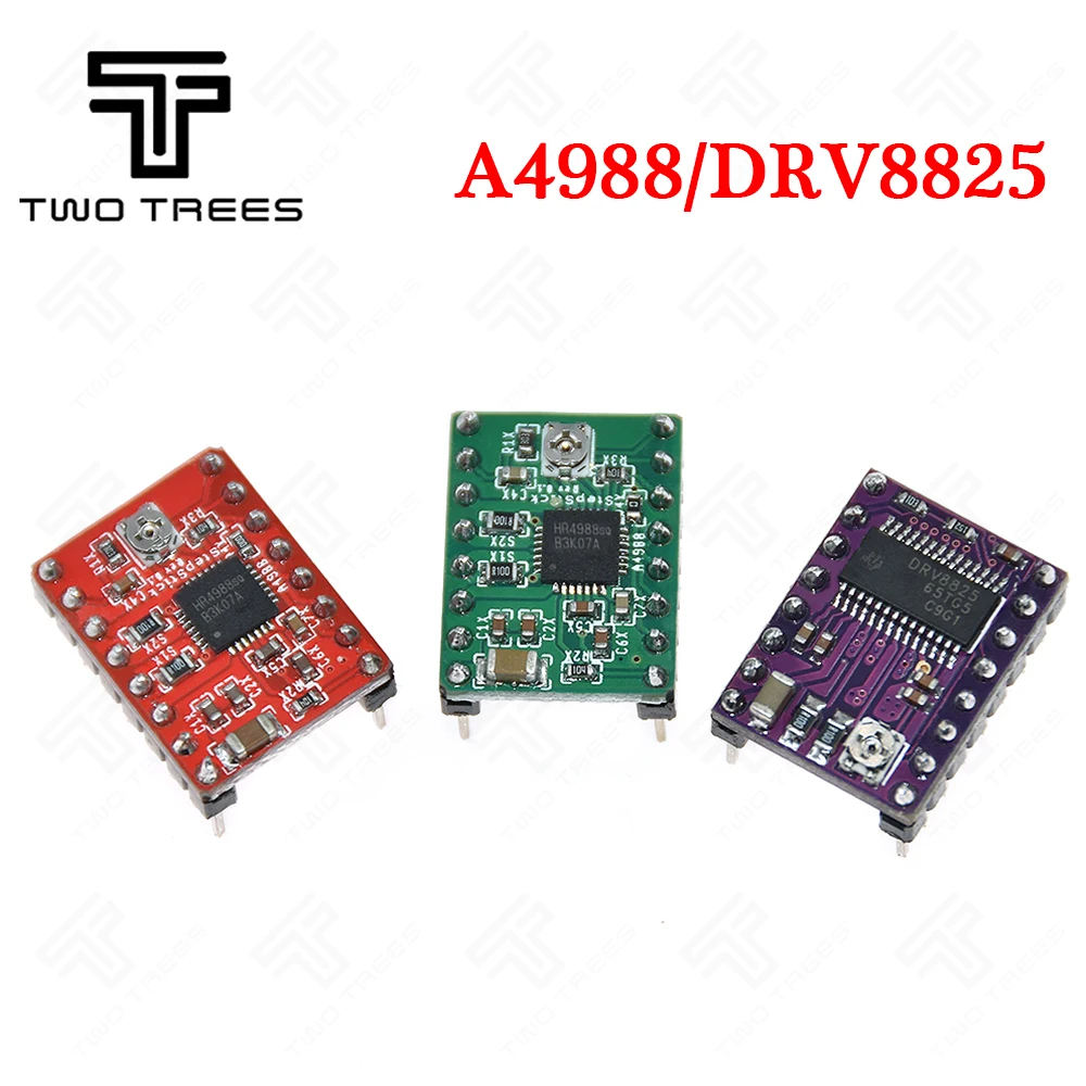 TWOTREES 3d принтер части Reprap A4988 DRV8825 шаговый двигатель драйвер модуль с радиатором Stepstick DRV8825 совместимый StepStick