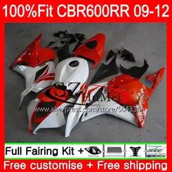 Для инъекций для Honda CBR 600 RR CBR600RR F5 09 10 11 12 53SH9 CBR 600F5 600RR Оранжевый Белый CBR600 RR 2009 2010 2011 2012 обтекателя