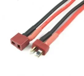 

T-образная вилка с силиконовым кабелем 14awg L100 мм