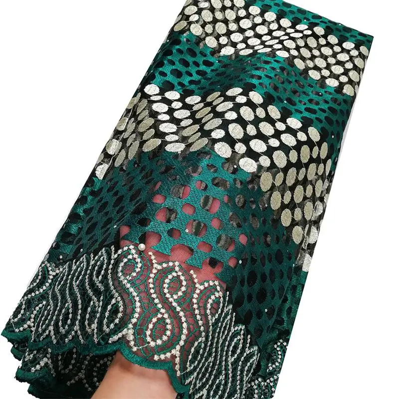 

Dark green latest african laces 2019 beaded lace fabric blush pink french laces fabrics high quality tulle french for garment