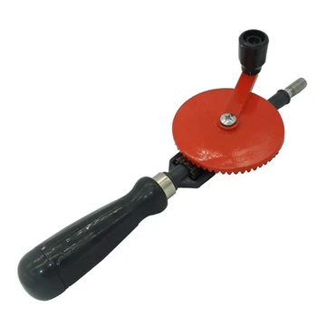 

3/8-Inch Capacity DIY Woodworking Hand Drill Teaching Supplies Speedy Powerful Manual Drill With 3 Jaw Chucks ABS Anti Slip Ha