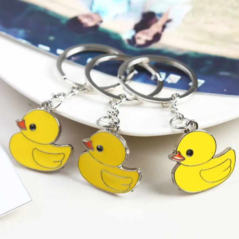 60 pcs/lot New arrival lovely little Duck key chain fashion yellow duck