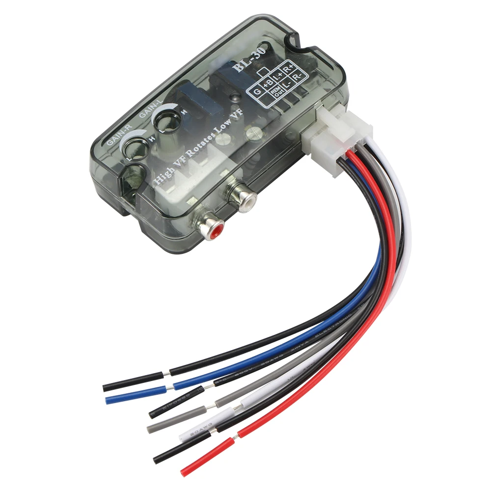 

Onever Car Audio High to Low Frequency Converter Auto Stere Line Speaker Level Converter Adapter 12V High to Low Frequency