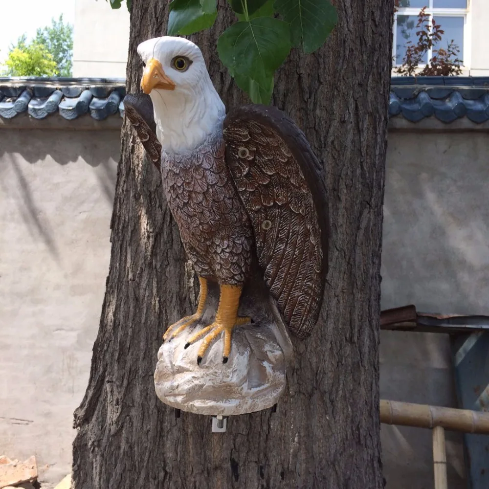 ZILIN Solar Powered Attack Eagle Decoy , Could Sound and Rotate in