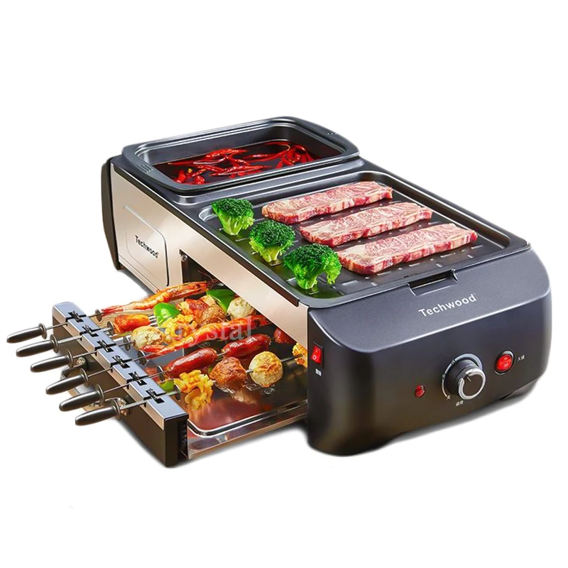 2300w Multi-functional Hot Pot Electric Grill One Pot Domestic Smokeless  Korean Baking Dish Shabu Roast Dual Use Fish Grill - Electric Grills &  Electric Griddles - AliExpress