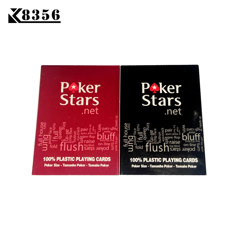 K8356 игральные карты игры Baccarat Texas Hold'em покер карты пластиковые ПВХ водонепроницаемый глазурь Pokerstar настольные игры 2,48*3,46 дюймов