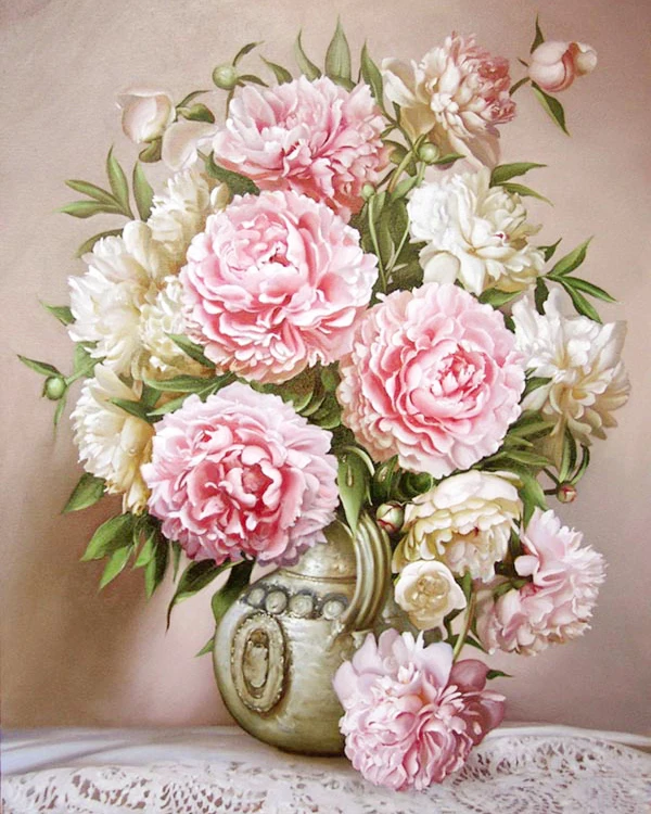 

Home Decoration Mosaic 3DIY Peony Vase C 100% Resin Tool Set Diamond Painting Cross Stitch High Quality Round Drill Needlework