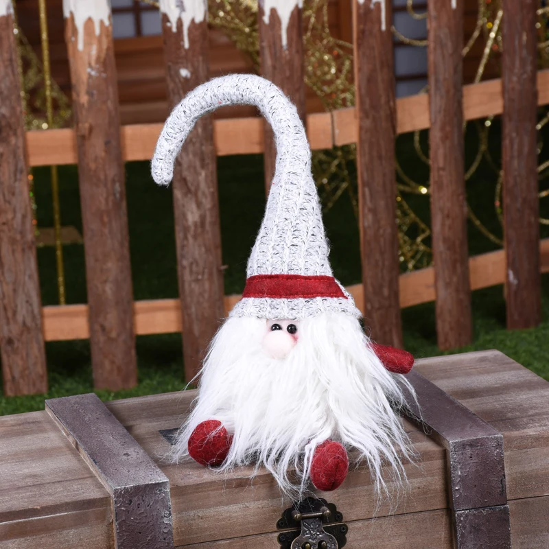 Рождественские украшения для дома, милый Санта-Клаус, кукла, рождественская елка, украшения, игрушки-Клаус, декорации, Para El Hogar - Цвет: white hat