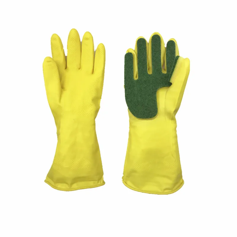 Washing Up Gloves Melamine Dish Sponge Dishwashing Glove Kitchen Garden Cleaning Magic Sponge Scouring Cloth Latex Gloves (14)