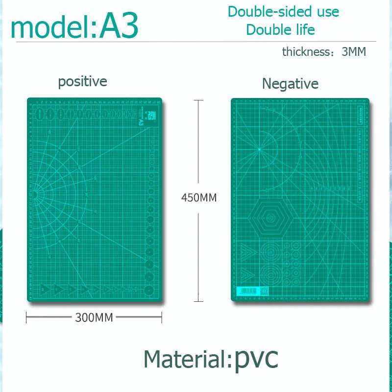 A3 и A4 Швейные коврики для резки двухсторонняя пластина Дизайн гравировка разделочная доска коврик ручные инструменты 1 шт