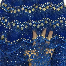 Свадебная нигерийская кружевная свадебная ткань камни африканская французская Кружевная Ткань 5 ярдов тюль сетка сеточка кружева материалы LE30