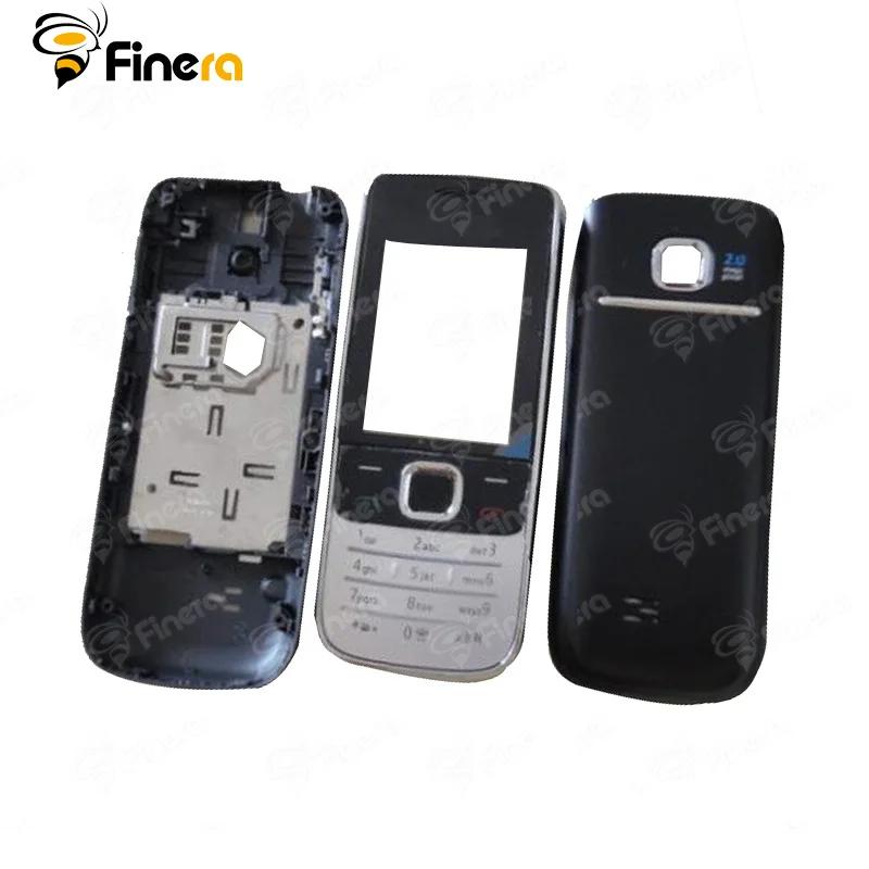 

Front Middle Frame Back cover Battery Cover For Nokia 2730C 2730 Full Housing Cover Case With English Keypad