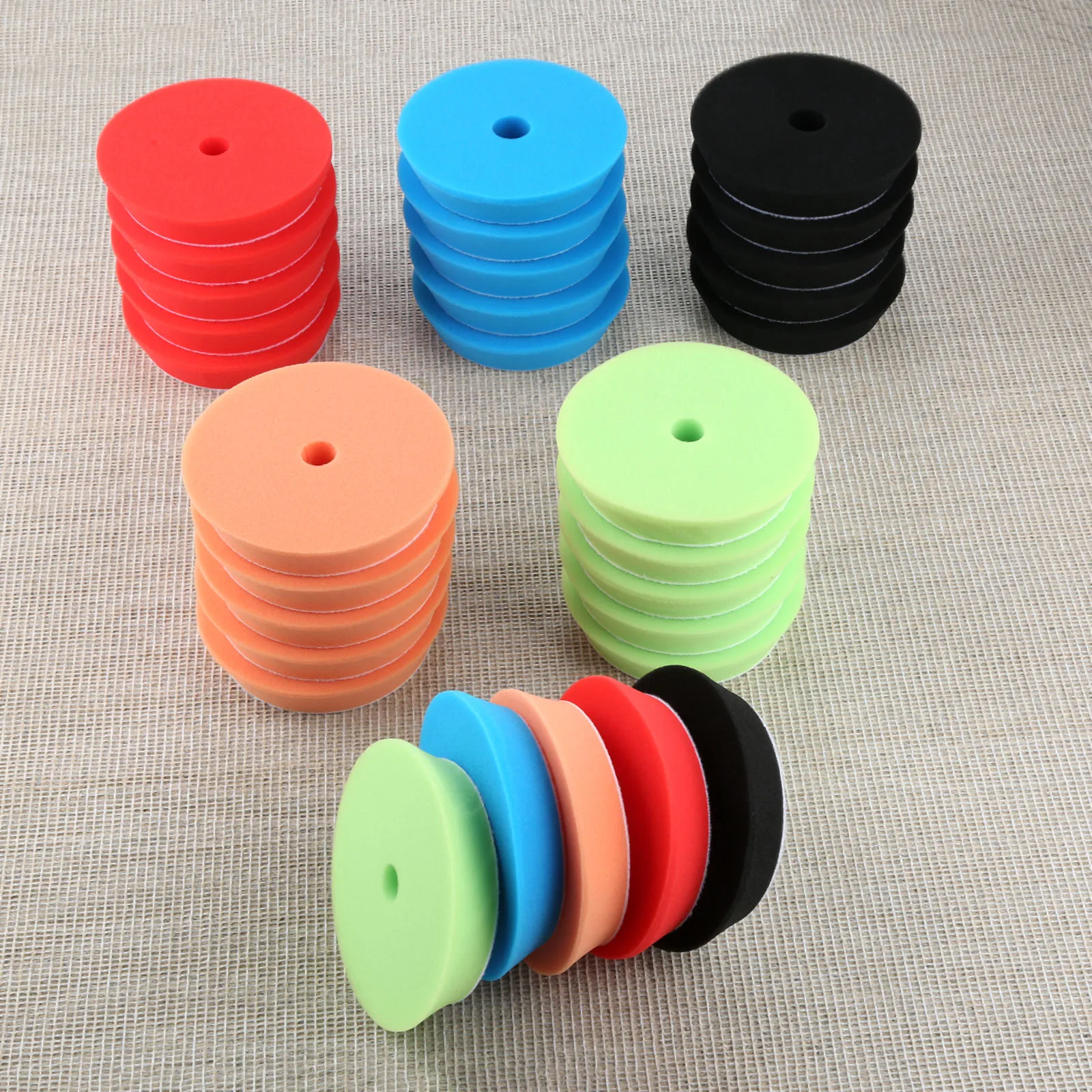 

DRELD 5Pcs 6inch 150mm Polishing Buffing Waxing Pad Kit for Car Polisher Buffer Wheel Kit Sponge Polishing Pad Kit