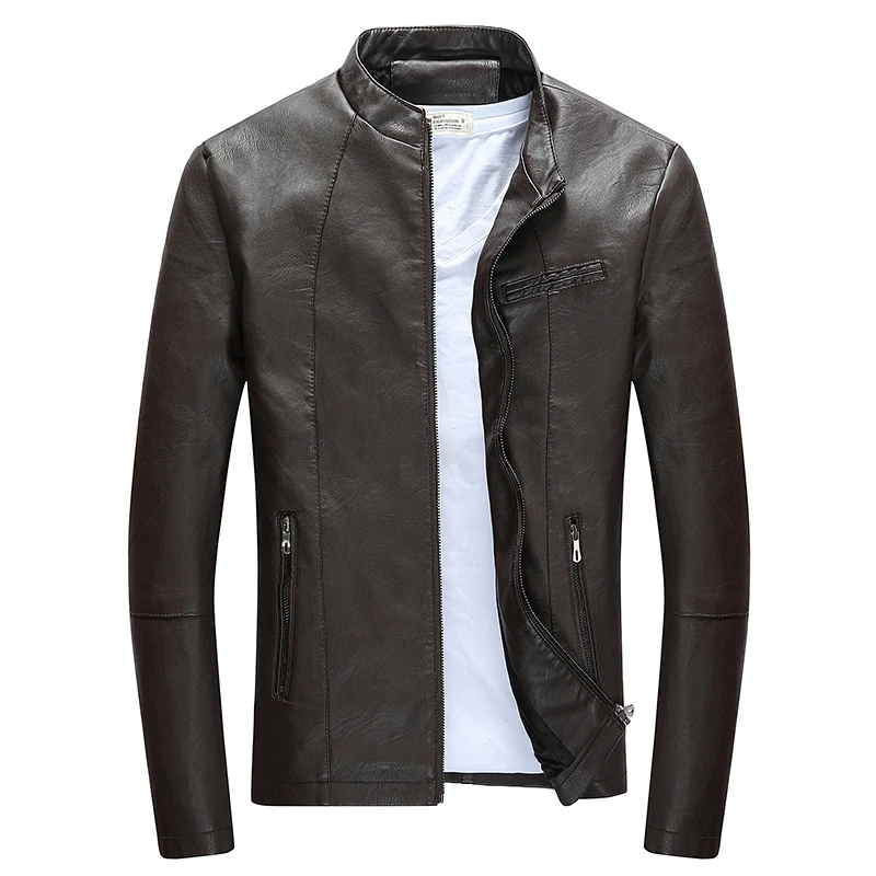 Brand Motorcycle Leather Jackets Men Autumn and Winter Leather Clothing Men Leather Jackets Male Fashion Outwear Casual Coats