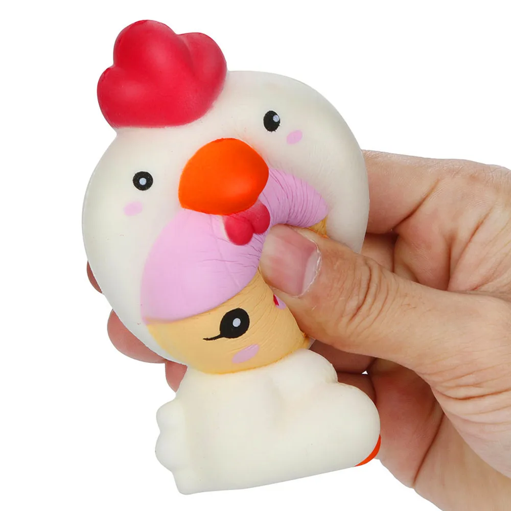 Kawaii сжимаемые игрушки мультяшный цыпленок Детские медленно поднимающиеся крем