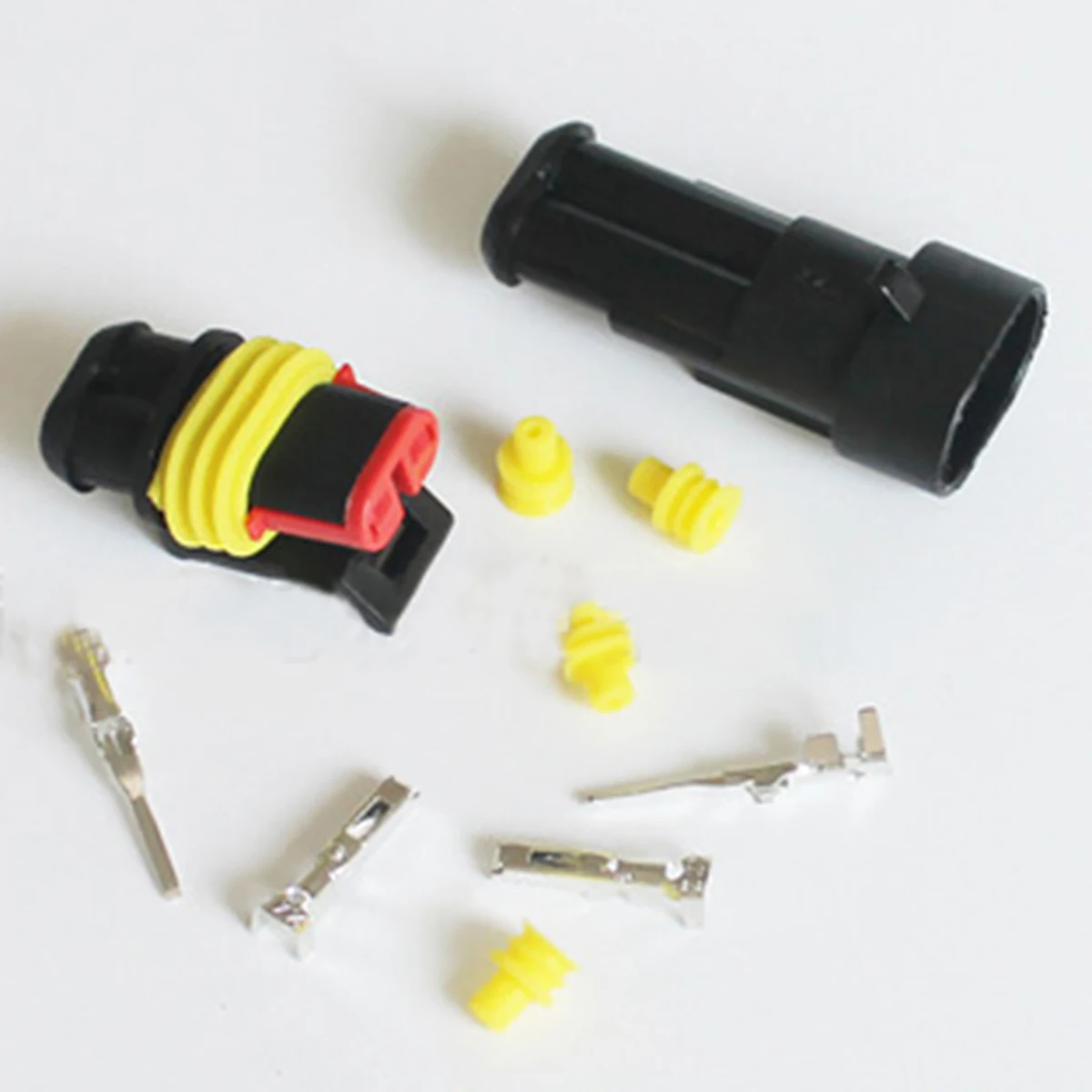 15 Sets IP68 Waterproof Connector 2/3/4 Pins Way Sealed Electrical Wire Plug Set For Auto Car Motorbikes Accessories