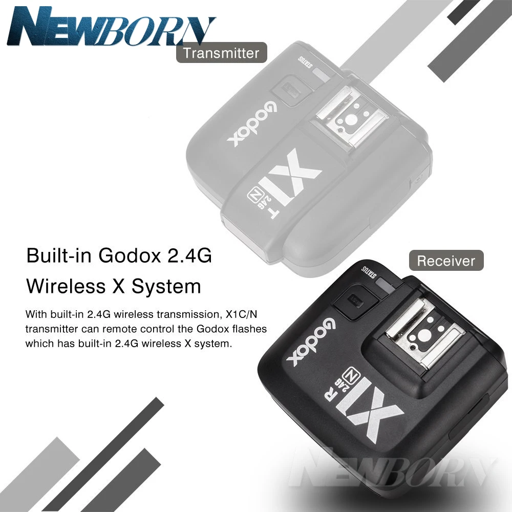 Триггер вспышки GODOX X1N TTL 2 4G беспроводной X1T N передатчик + X1R приемник для Nikon D800 D3X D3