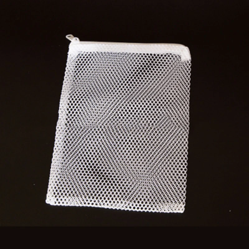 

Aquarium Filter Bag Fish Tank Mesh Bag Zipper Net Pond For Bio Ball Active Carbon Isolation Storage White 15x20cm