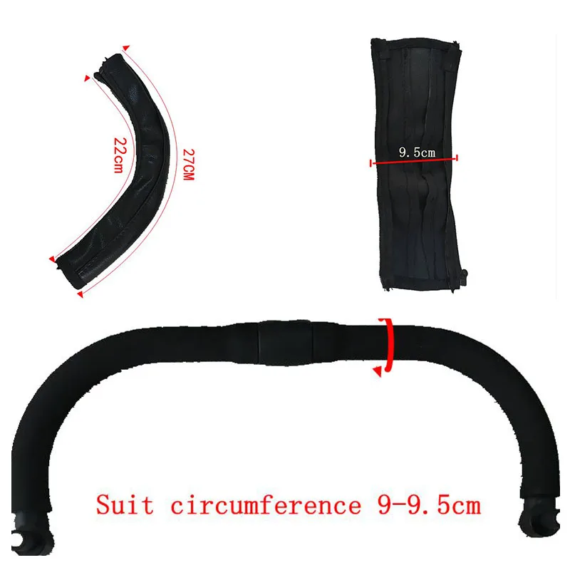 Baby Stroller Armrest For Cybex balios s push bar Pu Protective Case Cover 28x24x12cm  Handle Wheelchairs Strollers Accessories