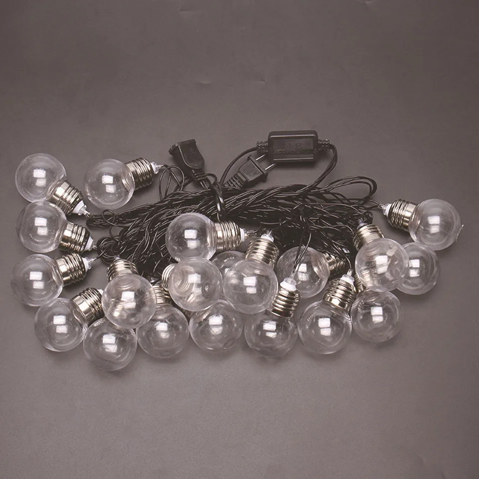 6M 20 Leds Bulb String Lamp Clear Ball Retro Lamp Bulbs Warm String Lighting Holiday Home Bedroom Party Wedding Decor EU US Plug (6)