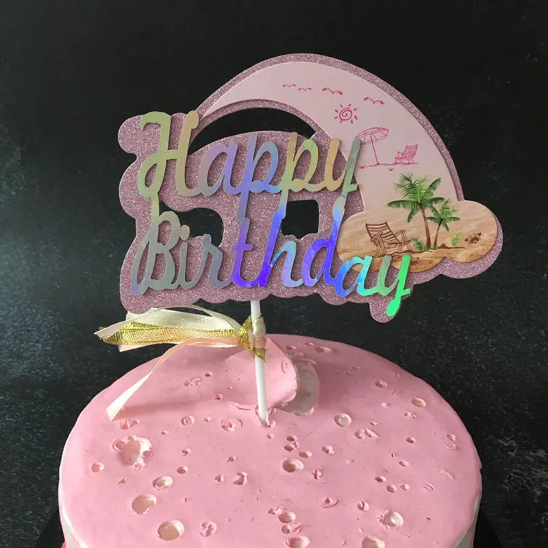 Detail Feedback Questions About Elf Magic Hawaiian Summer Cake Happy Birthday Flags Baking Dessert Decoration Party Home Homemade