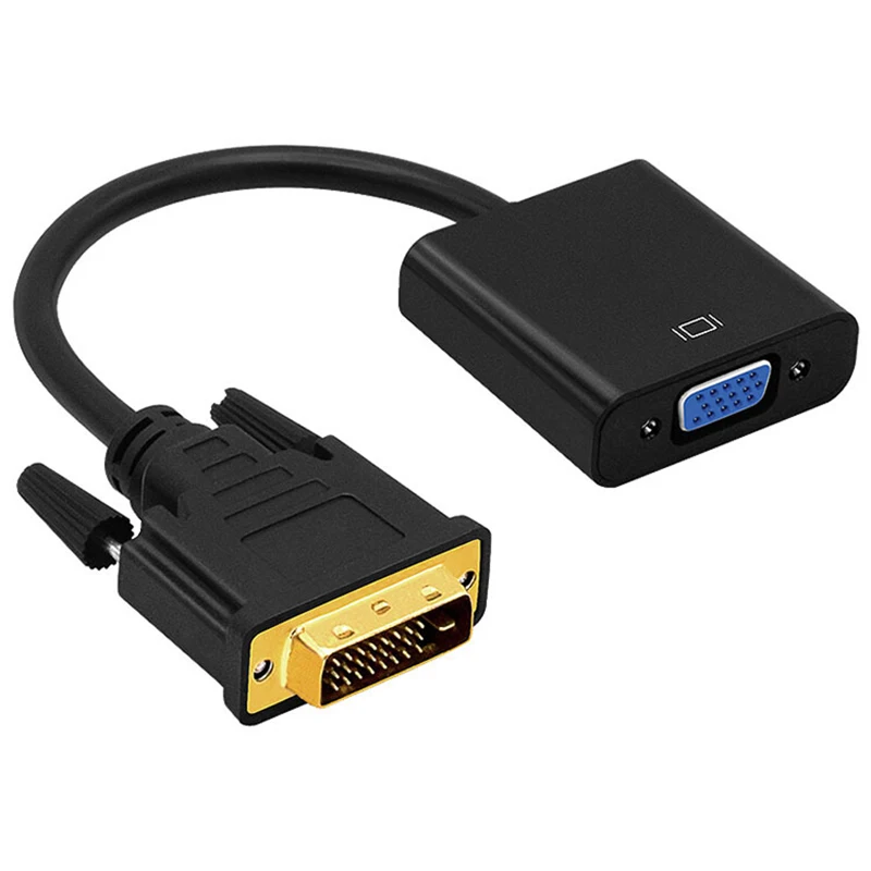 Amkle DVI to VGA Adapter Cable 1080P DVI-D to VGA Cable 24+1 25 Pin DVI Male to 15 Pin VGA Female Video Converter for PC Display Amkle DVI to VGA Adapter Cable 1080P DVI-D to VGA Cable 24+1 25 Pin DVI Male to 15 Pin VGA Female Video Converter for PC Display