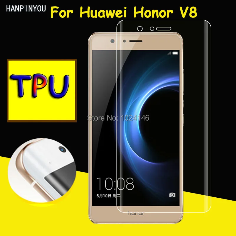 Защитная пленка для Huawei Honor V8 с полным покрытием Прозрачная мягкая защитная из