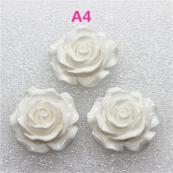 10pcs 28mm Resin Camellia Flower Flatback Cabochon DIY Scrapbooking Decorative Craft Making,15 Colors to Choose