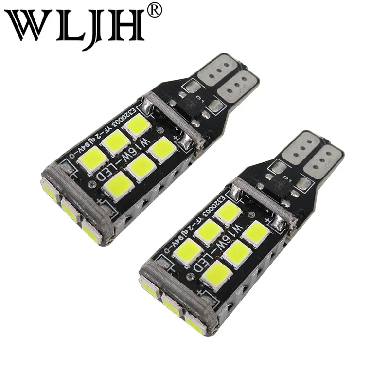 WLJH 2x Canbus Автомобильные светодиодные лампы W16W T15 912 921 для Samsung чипы 2835 12 В заднего