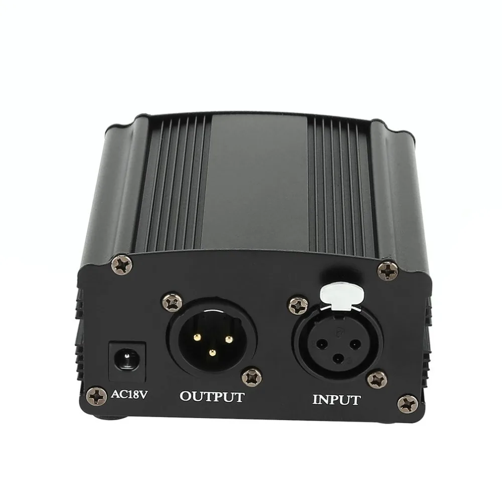 48V DC Phantom Power Supply with Audio Line For Condenser Microphone