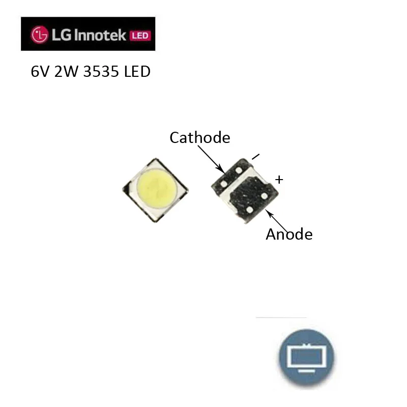 50 PCS For LG LED LCD Backlight TV Application High Power LED LED LCD