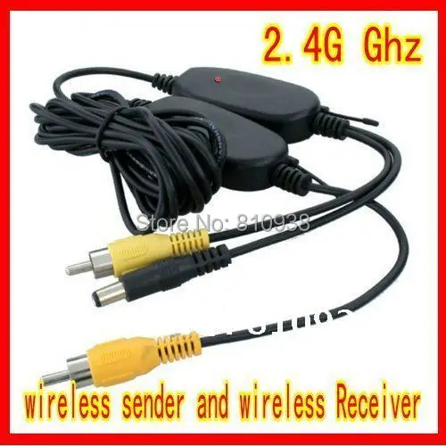 2.4 Ghz Wireless RCA Video Transmitter Receiver kit for car dvd monitor to connect the rear view camera reverse backup | Автомобили и