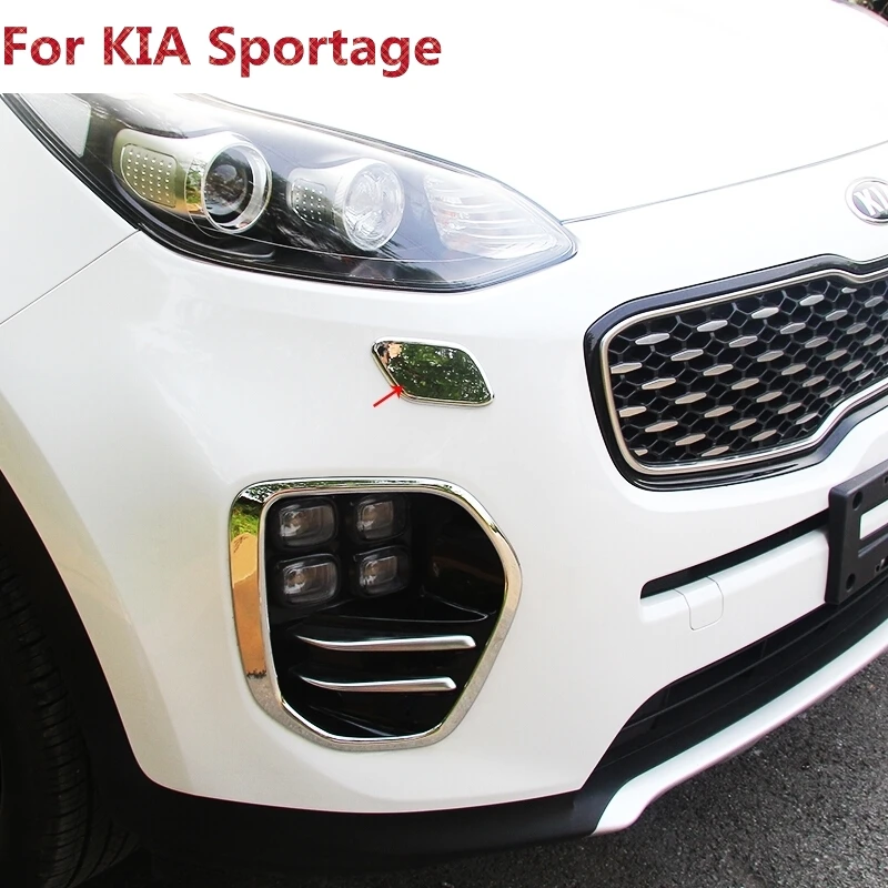 2x Silver Rear Tail Fog Light Cover Trim Fit For Kia Sportage 2017 2018