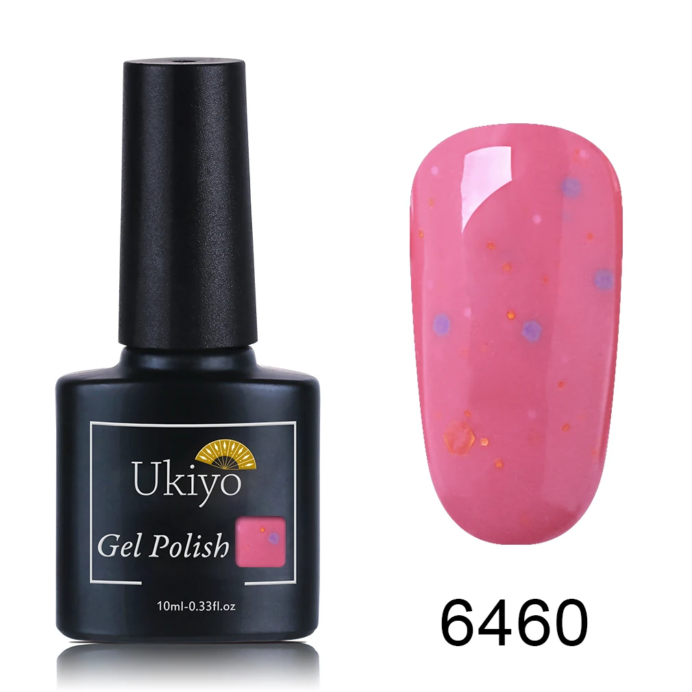 Ukiyo 10 мл сырный Гель-лак для ногтей Soak Off UV светодиодный Гель-лак для ногтей Полупостоянный карамельный цвет гель-Лаковая основа топ-Гель-лак - Цвет: 6460