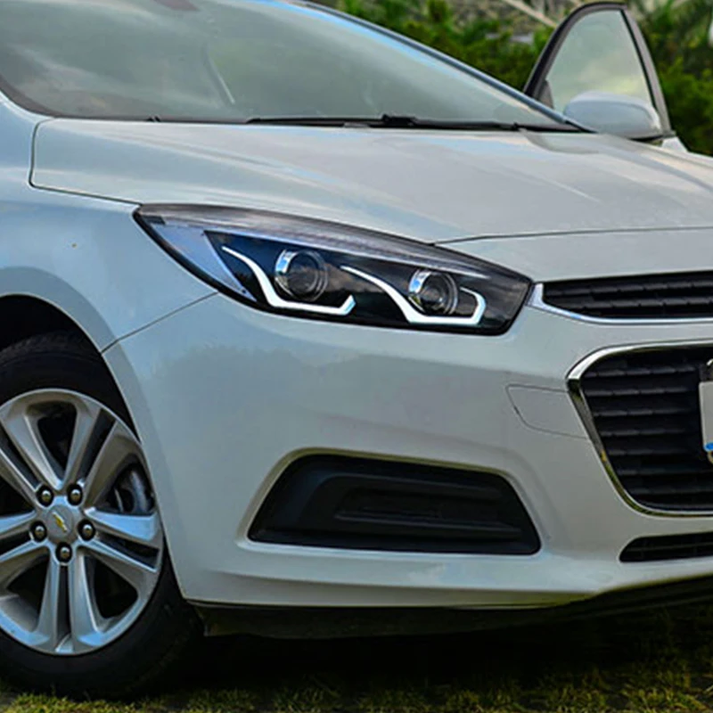Hlxg 2 шт. автомобильный Стайлинг фар в сборе для Chevrolet Cruze 2015 светодиодный DRL дневное