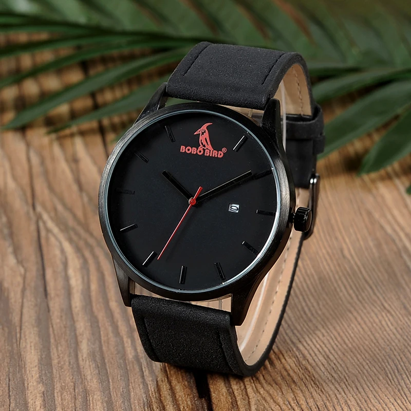 BOBO BIRD G15 Men Fashion Luxury Brand Quartz Watches Business Military Men Watches Leather relogio masculino