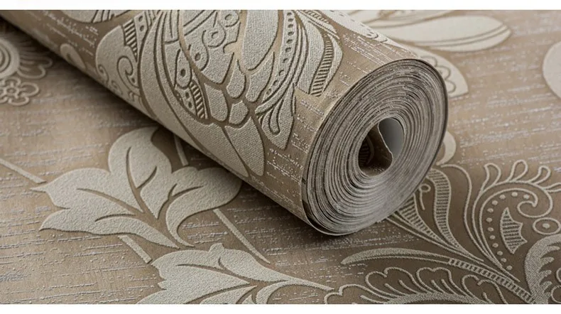 Роскошная итальянская шелковая ткань винтажный Декор 3D Цветочная настенная бумага для спальни домашний декор гостиная настенная бумага