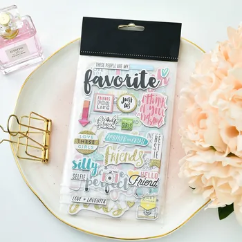 

YPP CRAFT My Friends 3D Die Cut Self-adhesive Stickers for Scrapbooking Happy Planner/Card Making/Journaling Project