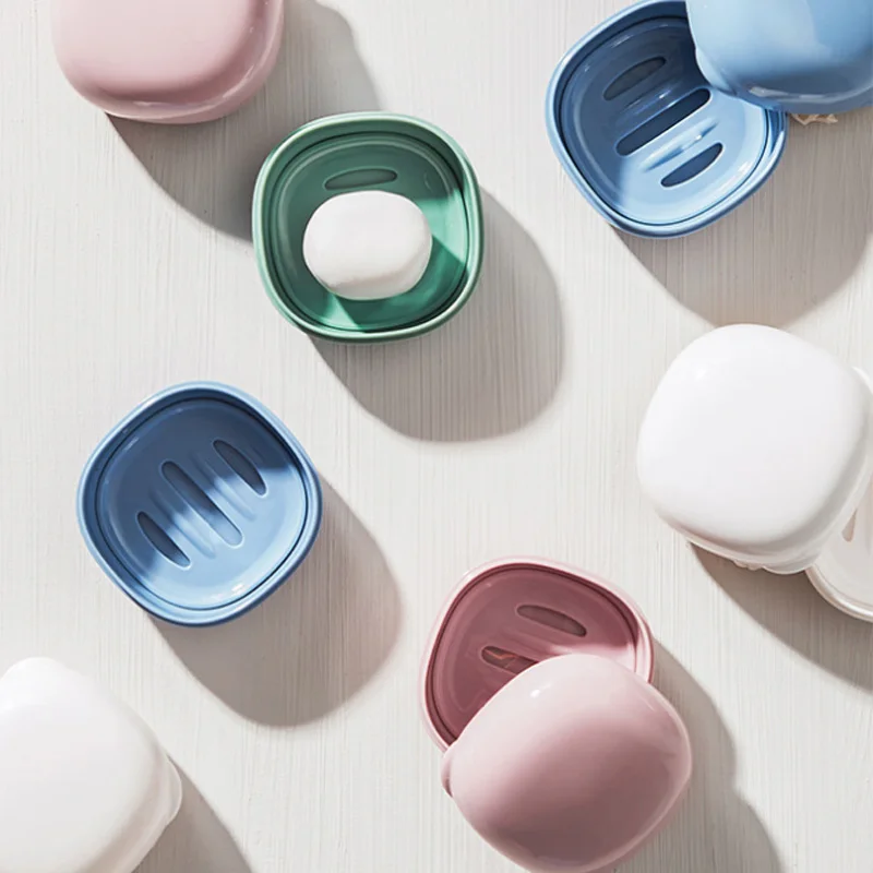 

Soap Container Plastic Portable Cases Travel Hiking Solid Holder Eco-friendly Soap Dish Soap Box Bathroom Products Easy to Carry