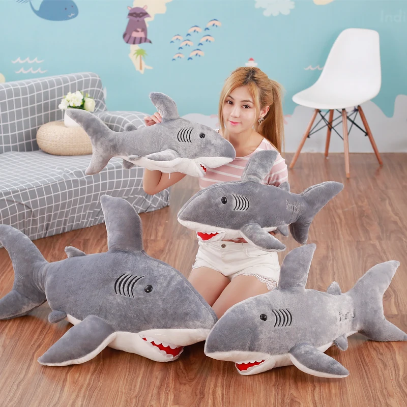 Плюшевые игрушки акулы мягкие животные моделирование большой акулы куклы подушки игрушечные лошадки для детей подарки на День Рожде