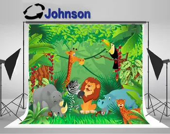 

animals tropical jungle safari photo studio background Vinyl cloth High quality Computer print party backdrop