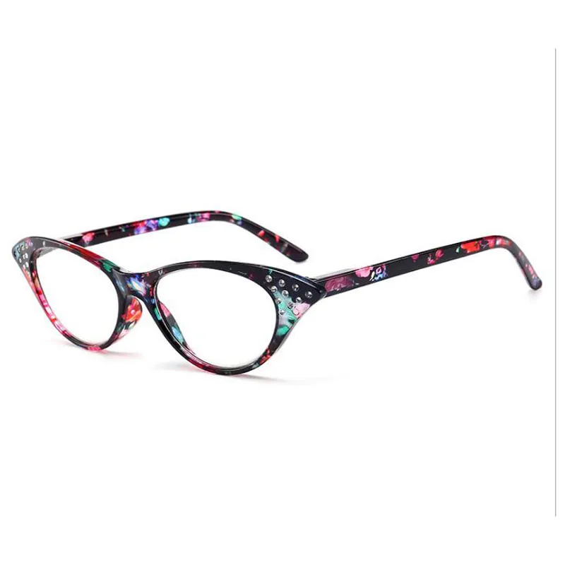 

2018 Fashion Women Cat Eye Reading Glasses Crystal Rhinestone Decoration Glasses Spectacles Reading Glasses